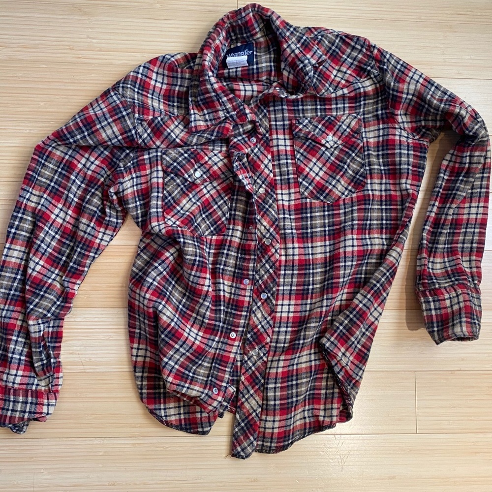 Wrangler Pearl Snap Flannel M